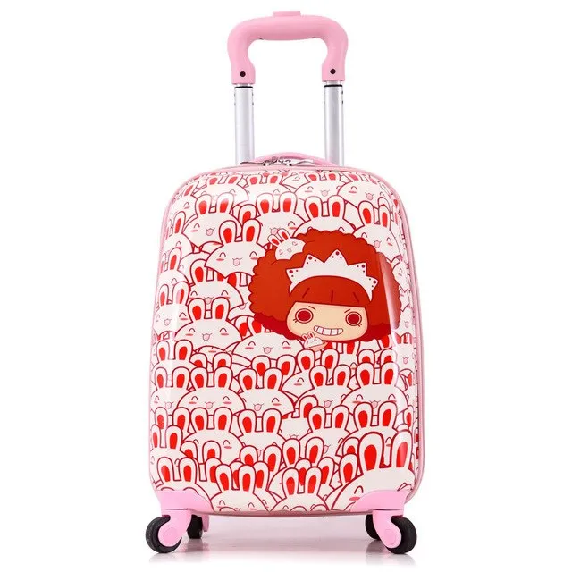 18" Children Lovely Cute Travel Luggage On Universal Wheels,Cartoon,Princess Hardside Cartoon