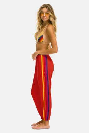 5 Stripe Sweatpants Red/Yellow Purple 5 Stripe Sweatpants Red/Yellow Purple