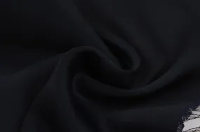 Acetate and Ecovero Viscose Shiny Satin - Navy Acetate and Ecovero Viscose Shiny Satin - Navy