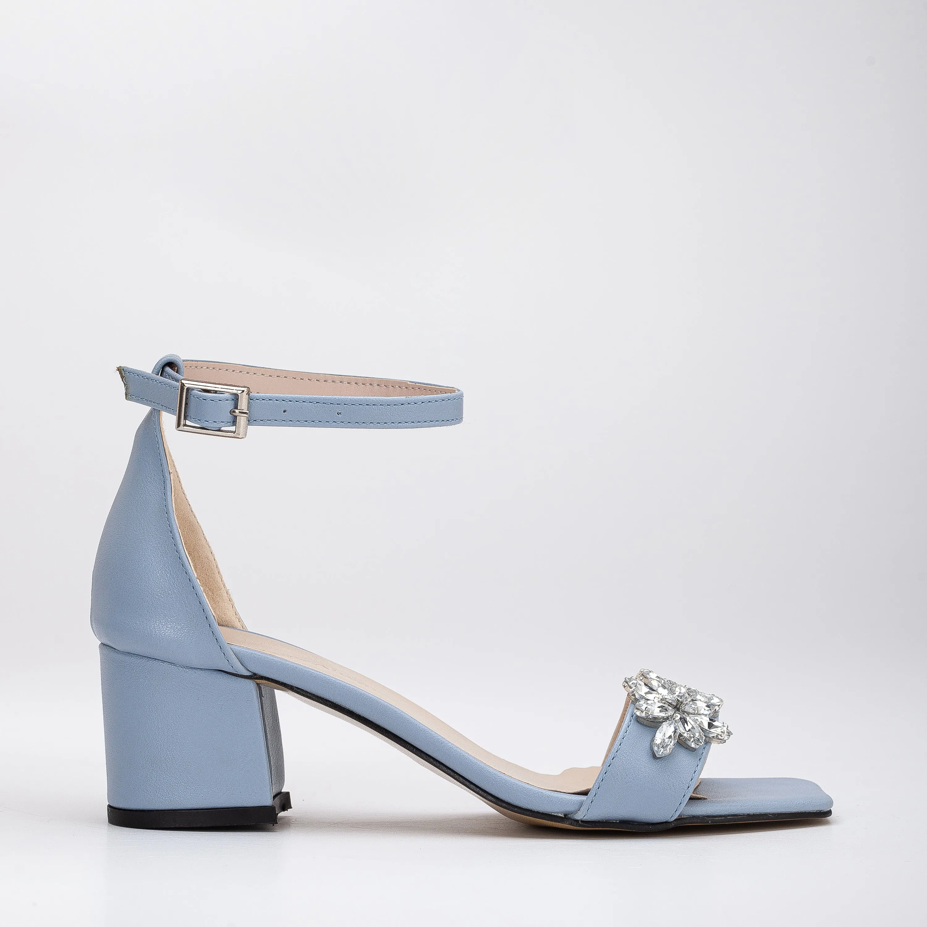 Adeline - Blue Wedding Shoes with Rhinestones