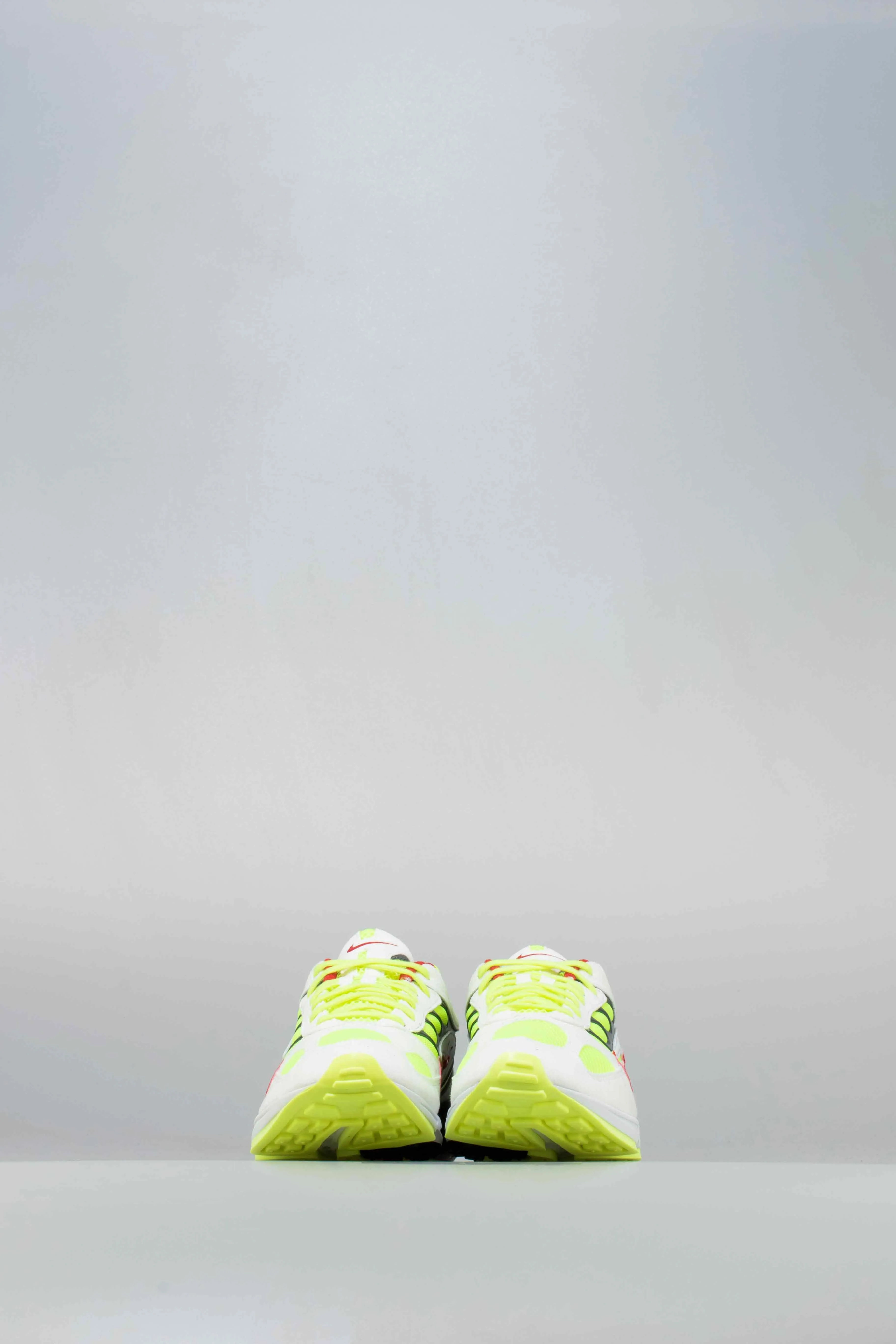 Air Ghost Racer Mens Running Shoe - White/Neon Yellow/Atom Red/Dark Grey