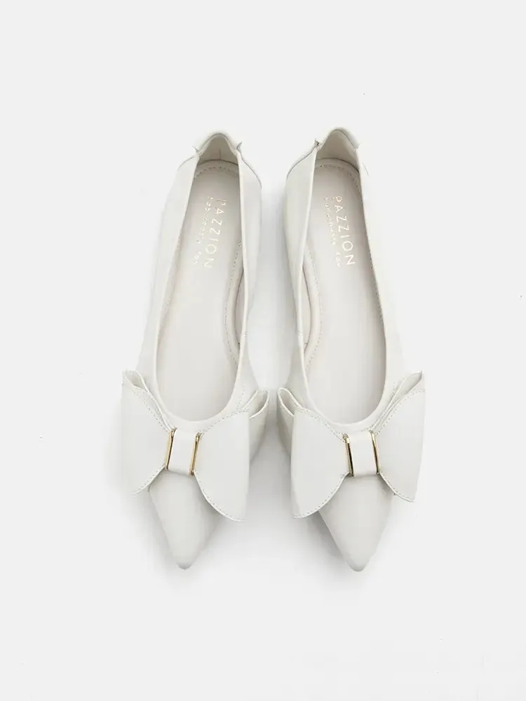Alicia Bow Point-Toe Flats