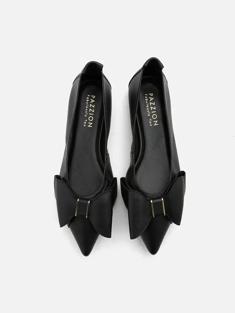 Alicia Bow Point-Toe Flats