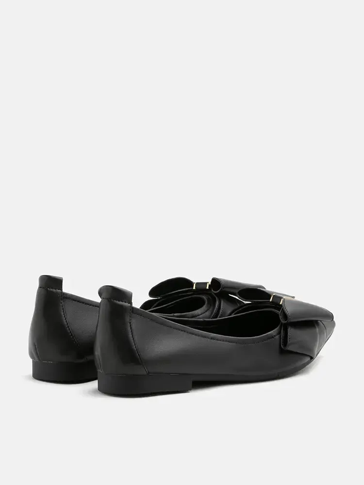 Alicia Bow Point-Toe Flats