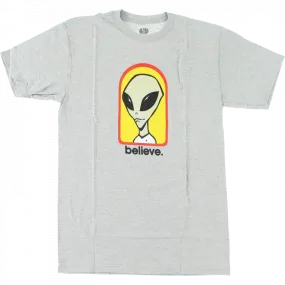 Alien Workshop Believe T-Shirt - Size: Small Heather Grey/Yellow/Red Alien Workshop Believe T-Shirt - Size: Small Heather Grey/Yellow/Red