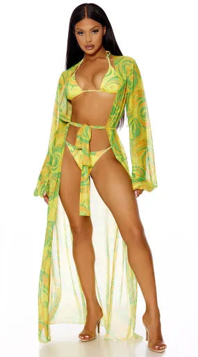 All Covered Pineapple Mesh Kimono All Covered Pineapple Mesh Kimono