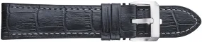 Alligator Embossed Leather Watchband with Silicone Lining  368 Alligator Embossed Leather Watchband with Silicone Lining  368