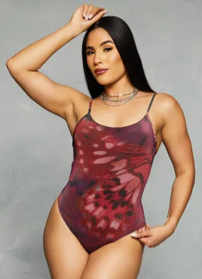 Almost Famous Printed Cami Bodysuit Almost Famous Printed Cami Bodysuit