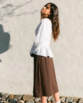 Ashley Organic Cotton Skirt In Chocolate Ashley Organic Cotton Skirt In Chocolate