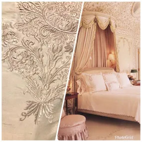 Back in stock! NEW! Lady Krista Novelty Pink Embroidered 100% Silk Taffeta Fabric Antique Pink Back in stock! NEW! Lady Krista Novelty Pink Embroidered 100% Silk Taffeta Fabric Antique Pink