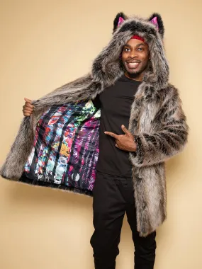 Bart Cooper Grey Wolf Classic Faux Fur Coat Artist Edition Bart Cooper Grey Wolf Classic Faux Fur Coat Artist Edition