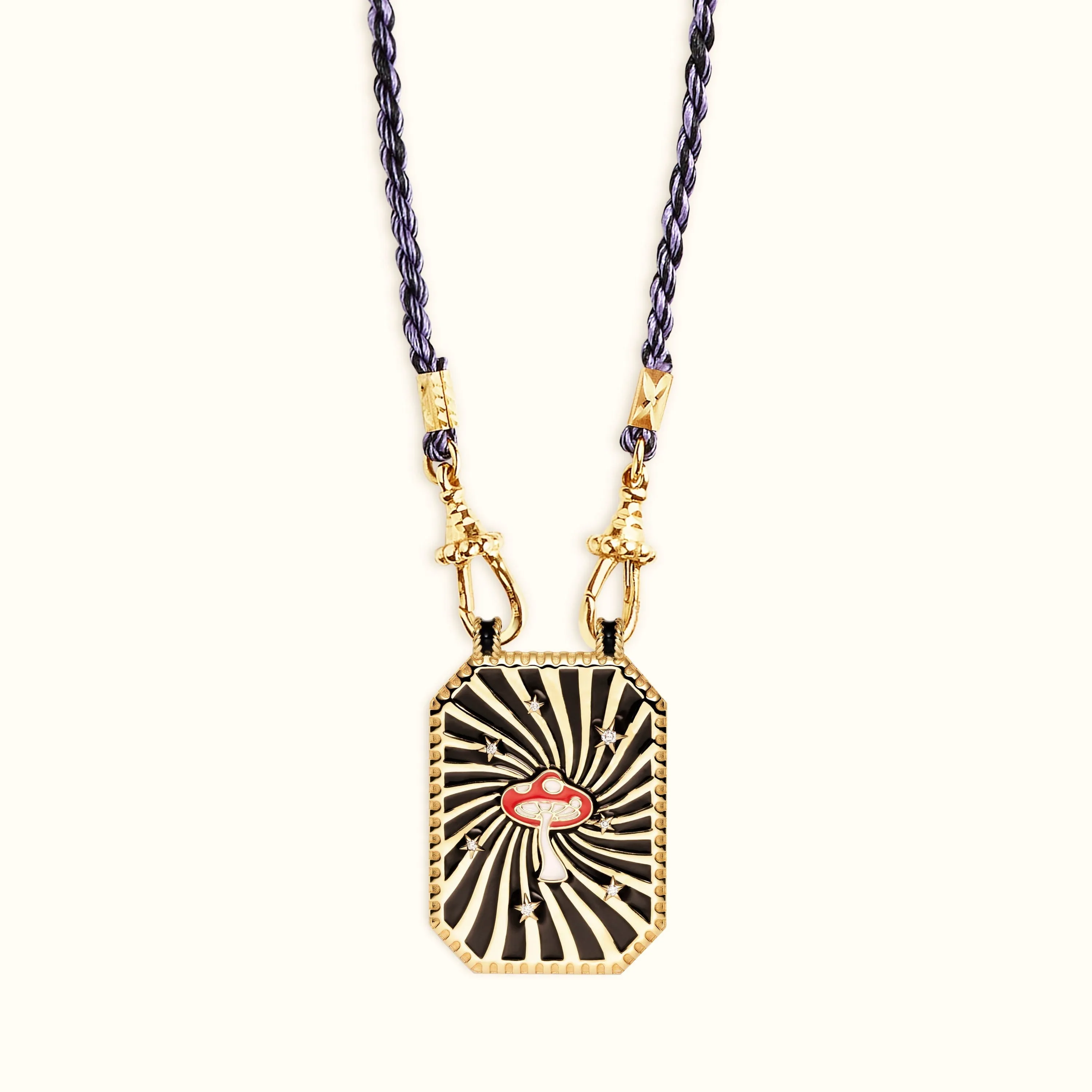 Black mushroom Scapular on Silky Link