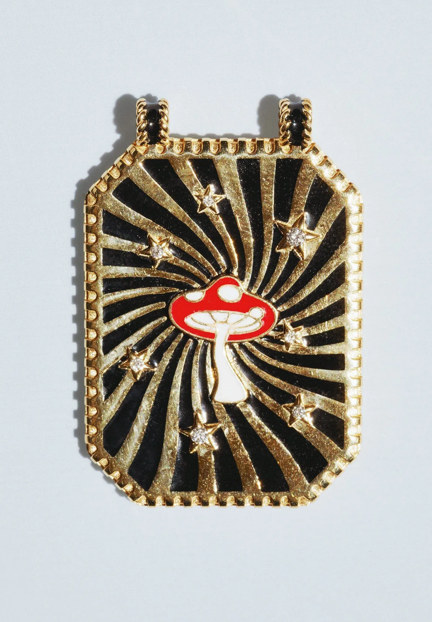 Black mushroom Scapular on Silky Link