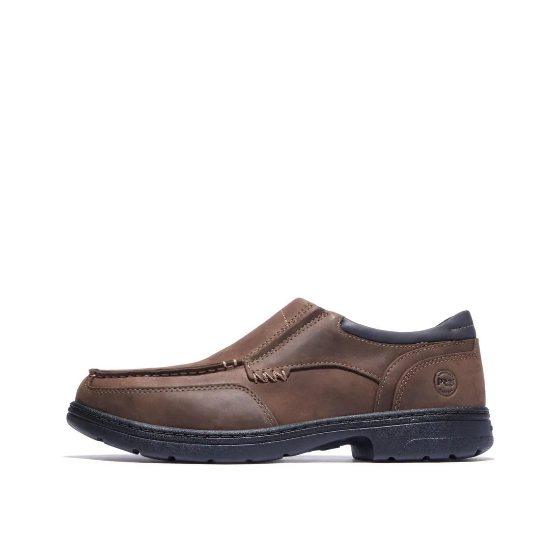 Branston Alloy-Toe Moc Toe Slip-On Work Shoe Brown