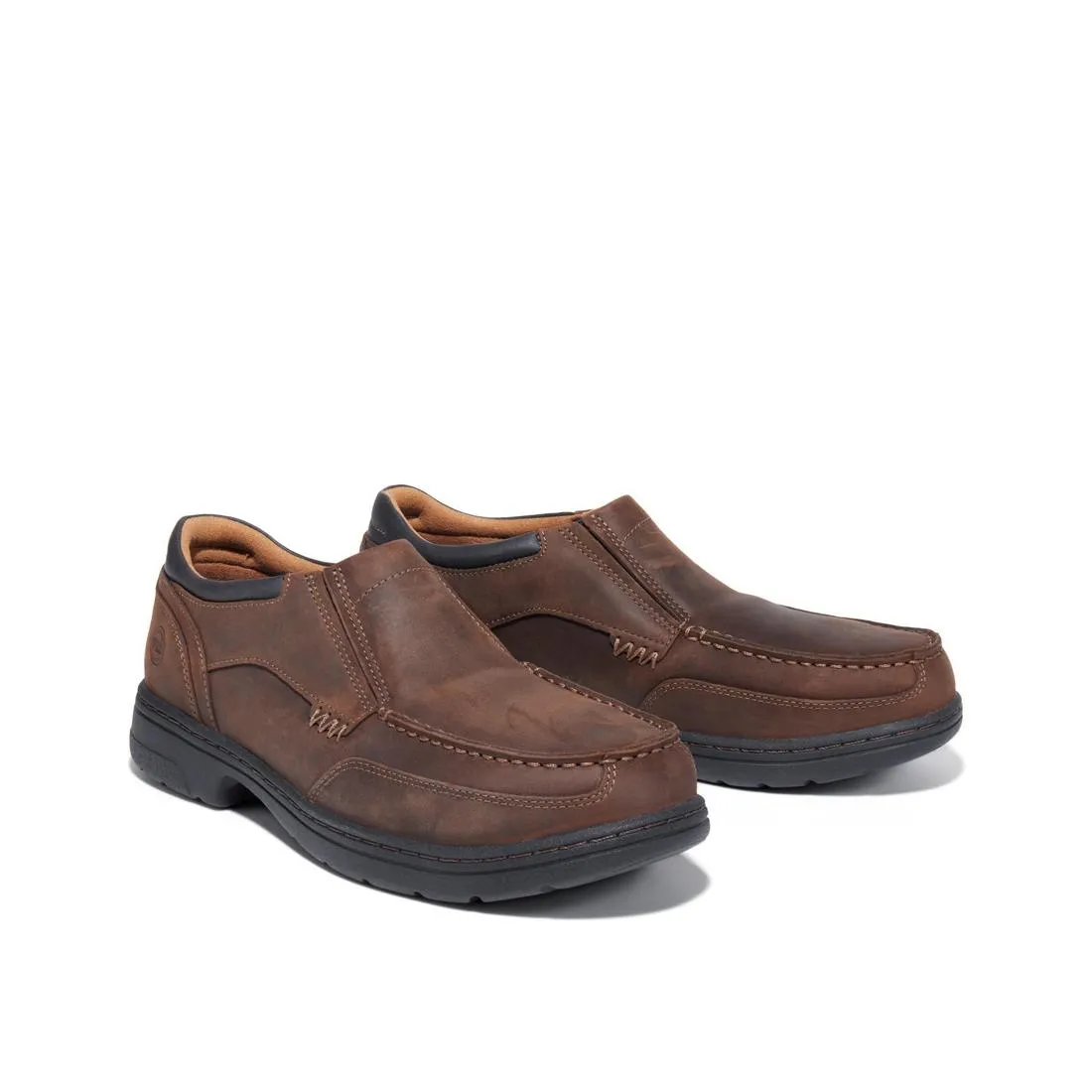 Branston Alloy-Toe Moc Toe Slip-On Work Shoe Brown