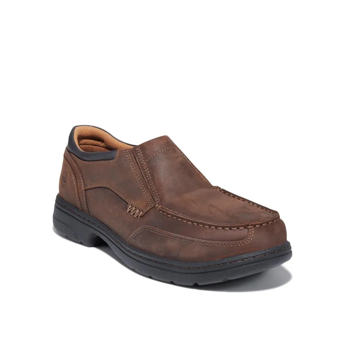 Branston Alloy-Toe Moc Toe Slip-On Work Shoe Brown