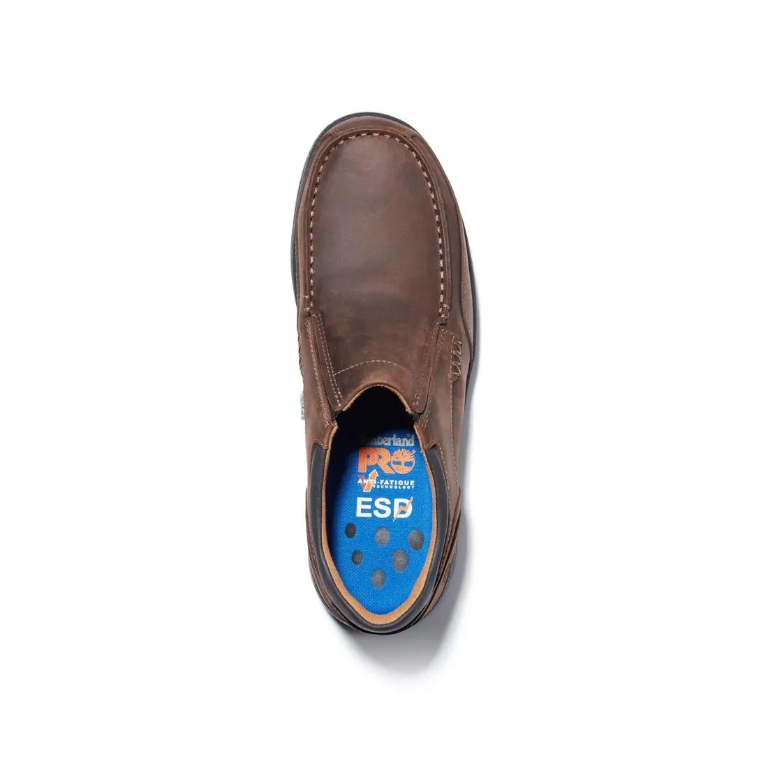 Branston Alloy-Toe Moc Toe Slip-On Work Shoe Brown
