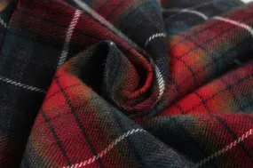 Brushed Twill Flannel for Shirting - Red Checks Brushed Twill Flannel for Shirting - Red Checks