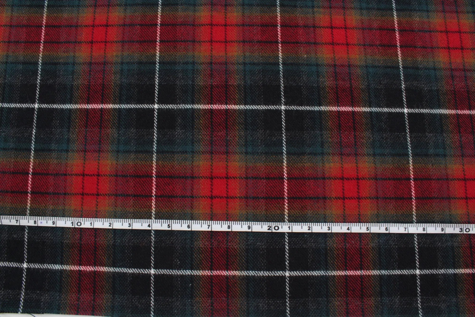 Brushed Twill Flannel for Shirting - Red Checks