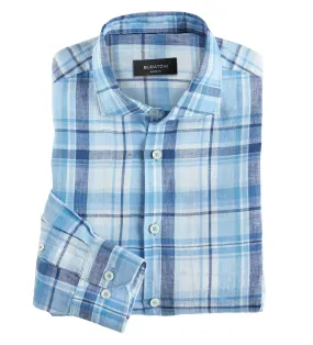 Bugatchi Plaid Linen Shirt Bugatchi Plaid Linen Shirt
