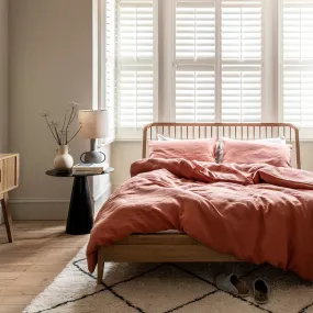 Burnt Orange Linen Blend Duvet Cover Burnt Orange Linen Blend Duvet Cover