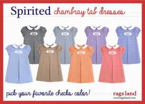 Chambray Checks Tab Dress Chambray Checks Tab Dress