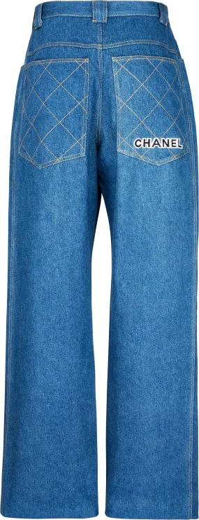 Chanel Spring 1994 Runway Logo Pocket Jeans Chanel Spring 1994 Runway Logo Pocket Jeans