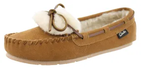 Clarks Women Warm Cozy Slip On Moccasin Slippers Holly Clarks Women Warm Cozy Slip On Moccasin Slippers Holly