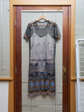 Comme des Garcons AW1995 layered embroidered mesh short sleeve dress - sz M S Comme des Garcons AW1995 layered embroidered mesh short sleeve dress - sz M S
