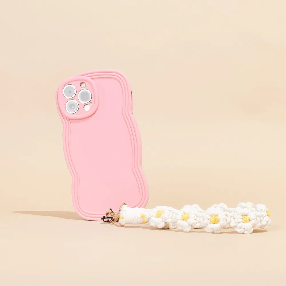 Crochet Flower Phone Strap Bundle - White Daisy