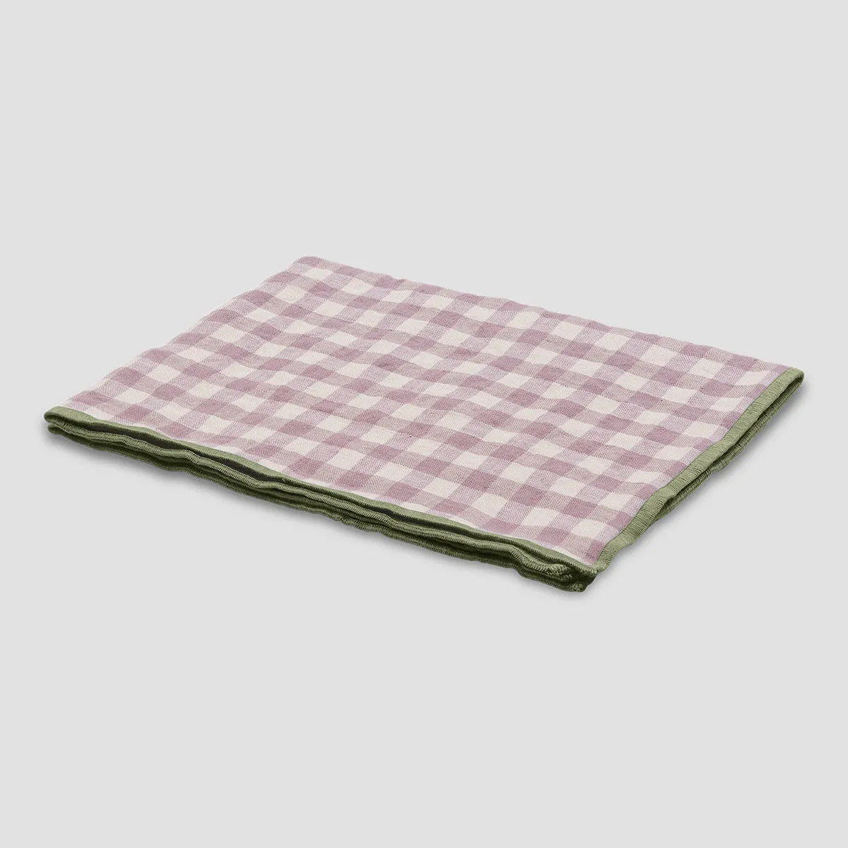 Elderberry Gingham Linen Placemats Set of 4