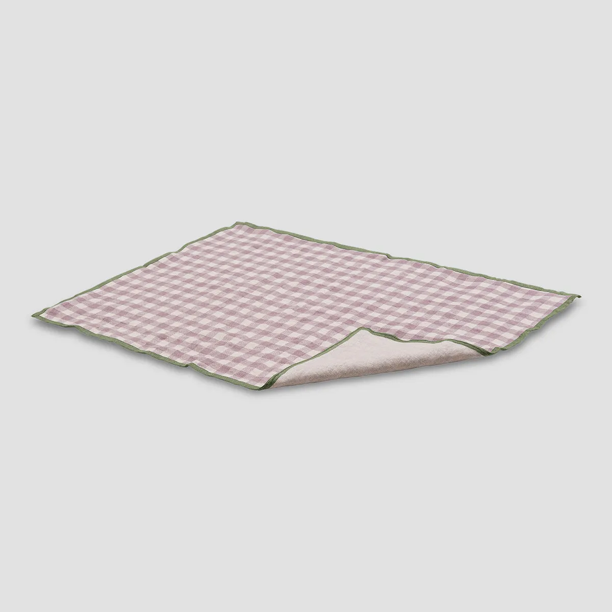 Elderberry Gingham Linen Placemats Set of 4