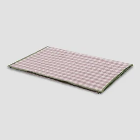 Elderberry Gingham Linen Table Runner Elderberry Gingham Linen Table Runner