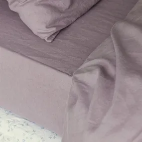 Elderberry Linen Blend Fitted Sheet Elderberry Linen Blend Fitted Sheet