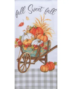 Fall Wheelbarrow Decorative Dual-Purpose Terry Cotton Textile Fall Wheelbarrow Decorative Dual-Purpose Terry Cotton Textile
