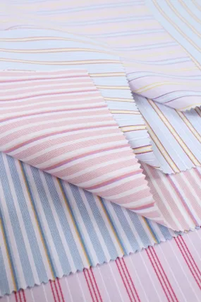 Fancy Organic Cotton Stripes Poplin - 6 Variants Available Fancy Organic Cotton Stripes Poplin - 6 Variants Available