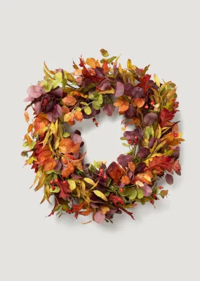 Faux Eucalyptus Fall Wreath in Mixed Autumn - 27.5" Faux Eucalyptus Fall Wreath in Mixed Autumn - 27.5"
