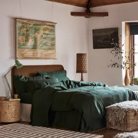 Fern Green 100% Linen Duvet Cover Fern Green 100% Linen Duvet Cover