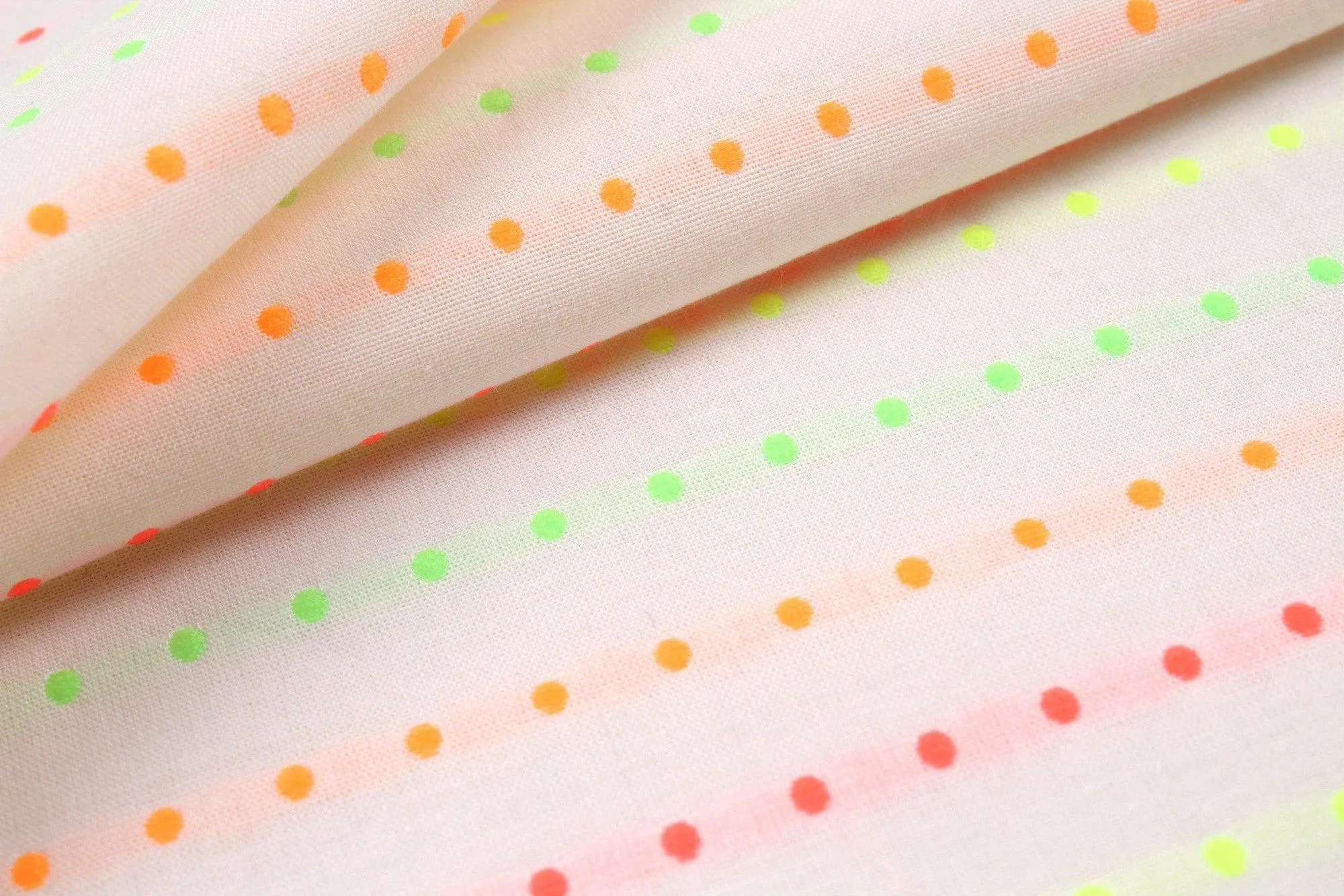 Fluor Stitches Stripes on Poplin (1 Meter Remnant)
