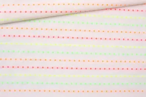 Fluor Stitches Stripes on Poplin (1 Meter Remnant) Fluor Stitches Stripes on Poplin (1 Meter Remnant)