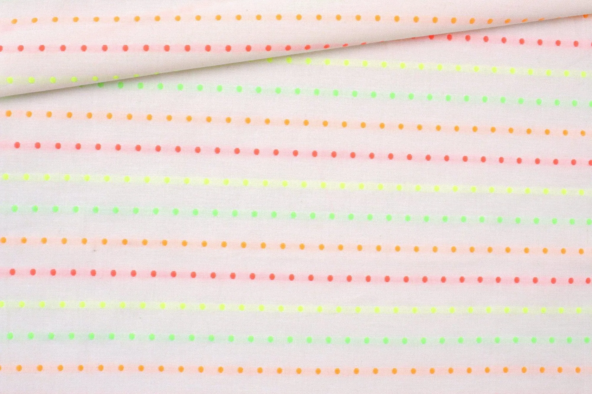Fluor Stitches Stripes on Poplin (1 Meter Remnant)