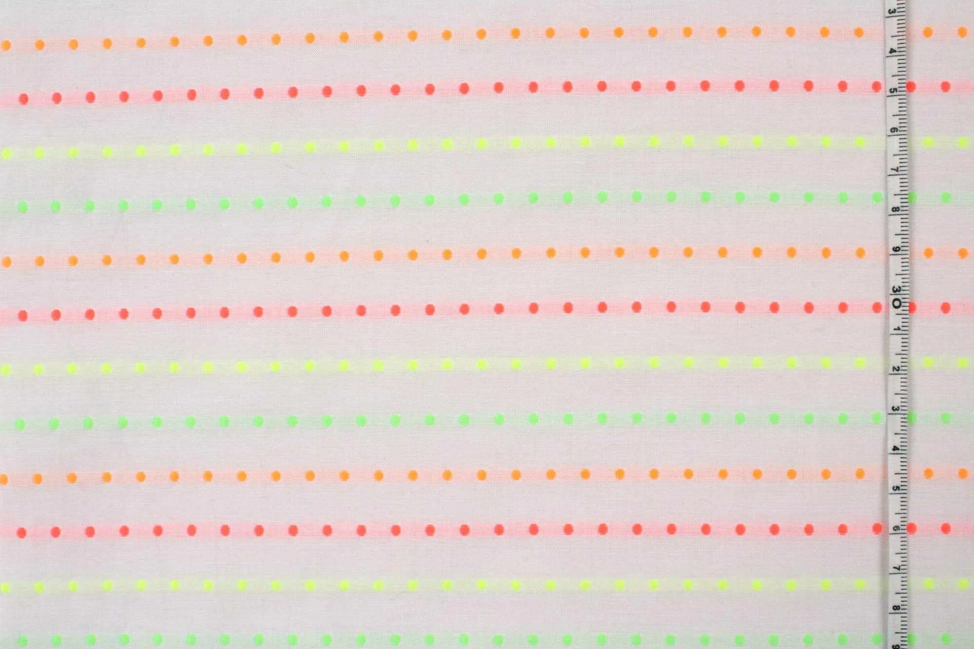 Fluor Stitches Stripes on Poplin (1 Meter Remnant)