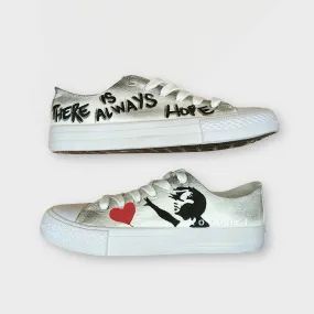Girl with Balloon Hand Painted Shoes Girl with Balloon Hand Painted Shoes