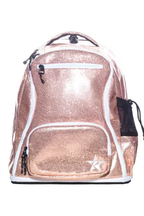 Glossy in Rose Gold Rebel Dream Bag with White Zipper Glossy in Rose Gold Rebel Dream Bag with White Zipper
