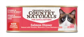 Grandma Mae's Country Naturals Grain Free Salmon Slices in Gravy Canned Food for Cats Grandma Mae's Country Naturals Grain Free Salmon Slices in Gravy Canned Food for Cats
