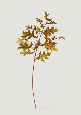Green Yellow Faux Fall Oak and Acorn Branch - 28" Green Yellow Faux Fall Oak and Acorn Branch - 28"