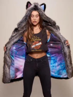 Grey Wolf Galaxy Classic Collector Edition Faux Fur Coat | Women's Grey Wolf Galaxy Classic Collector Edition Faux Fur Coat | Women's