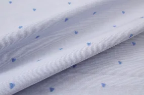 Hearts Plumeti on Striped Cotton Shirting Hearts Plumeti on Striped Cotton Shirting