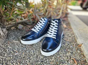 High Top Side Zipper Leather Sneaker High Top Side Zipper Leather Sneaker