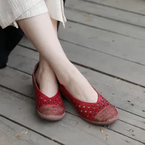 Hollowed Low Heel Leisure Women Flats Hollowed Low Heel Leisure Women Flats